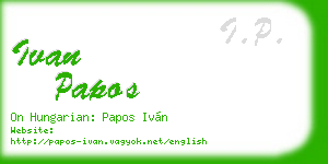 ivan papos business card
